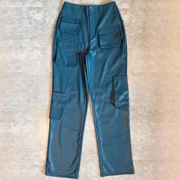 Afrm Sigmund Faux Lather Cargo Pants - Picture 1 of 6